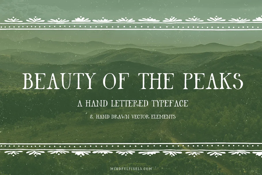 Beauty Of The Peaks Font Font Free Download - Itfonts.com