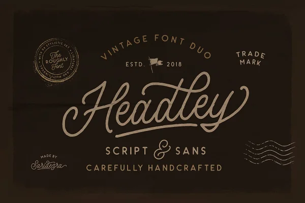 Headley - Vintage Font Duo (30% OFF) Font Free Download - Itfonts.com