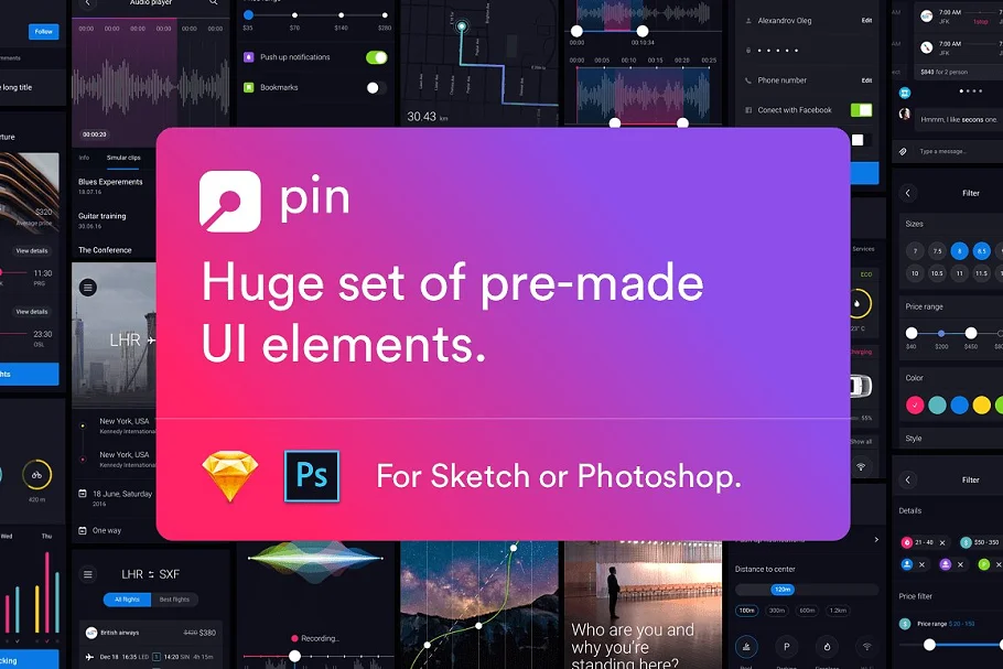Pin Ui Kit Elements For Your App Graphic Free Download